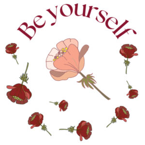 Be yourself Floral - Stainless Steel Thermos double walled cup Design