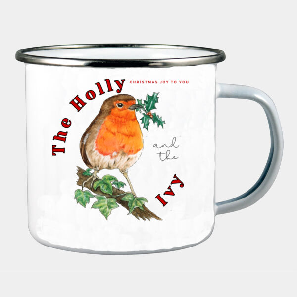 The Holly and the Ivy - Tin mug Thumbnail